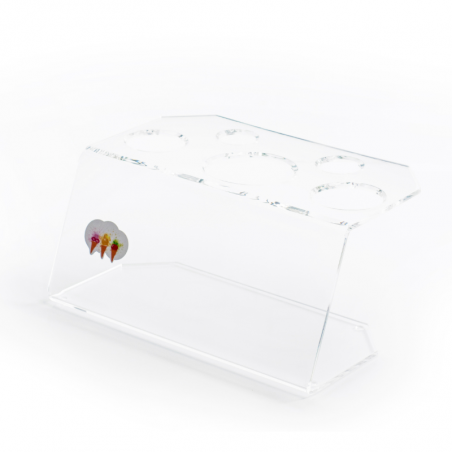 transparentna podstawka na wafle do lodów