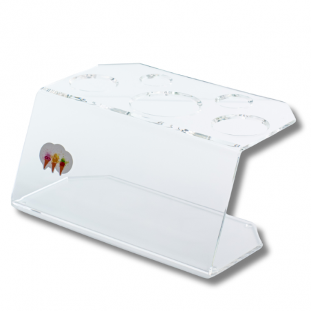 transparentna podstawka na wafle do lodów