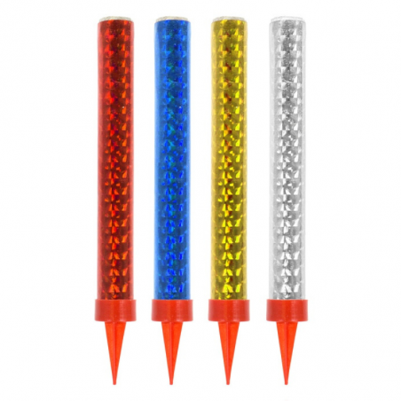 urodzinowa fontanna iskier na tort zestaw 4 kolory holograficzne