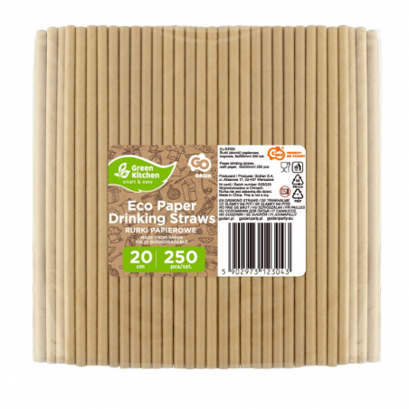 brązowe biodegradowalne słomki do napojów