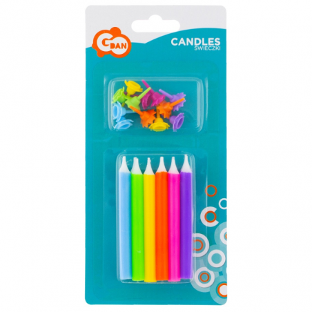 tęczowe świeczki do tortu tęcza