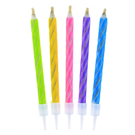 magiczne niegasnące świeczki urodzinowe na tort - pastelowy mix kolorów