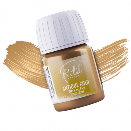 złota farbka spożywcza metallink od fractal colors - cukieteria.pl
