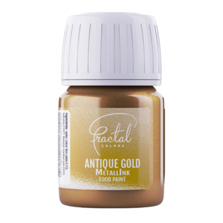złota farbka spożywcza metallink od fractal colors - cukieteria.pl