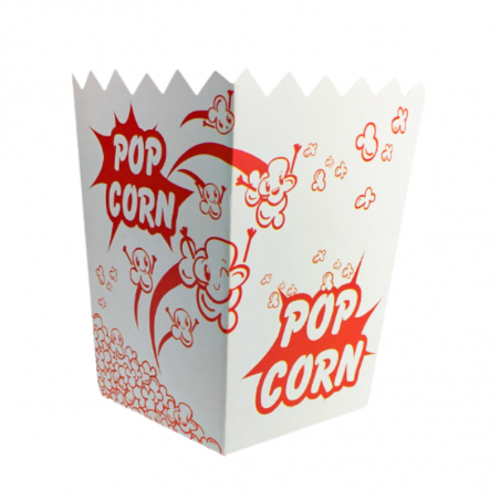 małe opakowanie na popcorn - składany kartonik na popcorn - opakowanie 100 szt. - cukieteria.pl
