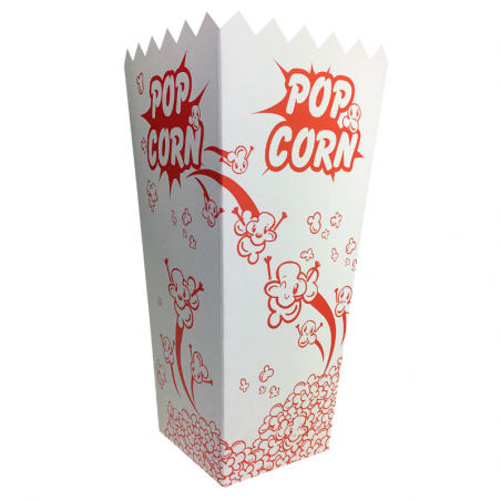 duże opakowanie na popcorn - składany kartonik na popcorn - opakowanie 100 szt. - cukieteria.pl