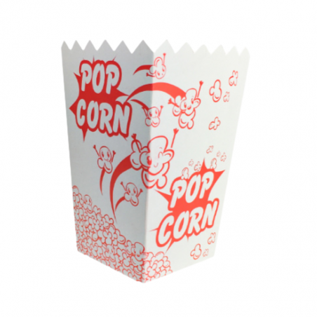 średnie opakowanie na popcorn - składany kartonik na popcorn - opakowanie 100 szt. - cukieteria.pl