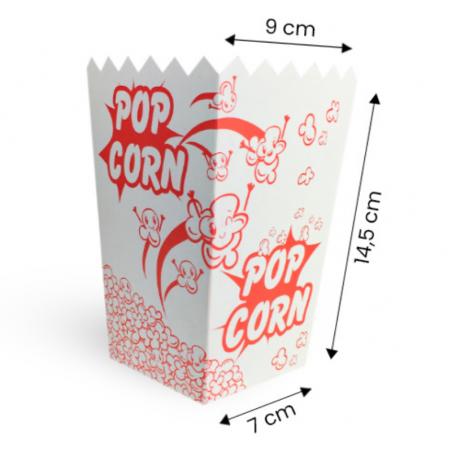średnie opakowanie na popcorn - składany kartonik na popcorn - opakowanie 100 szt. - cukieteria.pl
