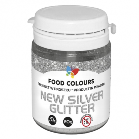 srebrny barwnik spożywczy w postaci drobnego proszku - food colours - cukieteria.pl