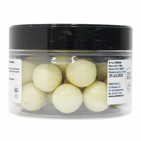 dekoracyjne perły od Sweet Decor - orzech laskowy w białej czekoladzie - cukieteria.pl