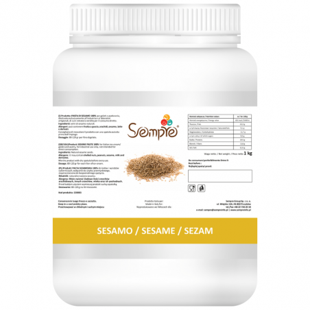 gładki krem sezamowy bez dodatków - pasta tahini - Sempre - cukieteria.pl