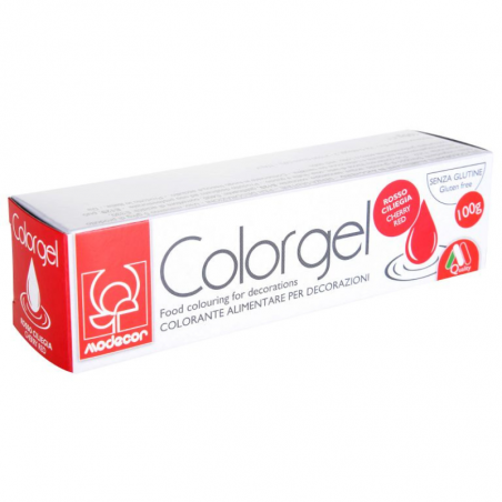 wiśniowy barwnik cukierniczy w żelu - modecor - cukieteria.pl
