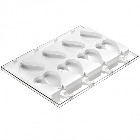 zestaw form silikonowych do lodów i ciastek na patyku - serca - cukieteria.pl