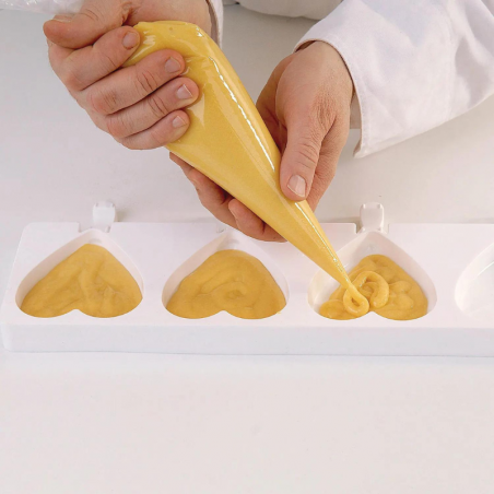 zestaw form silikonowych do lodów i ciastek na patyku - serca - cukieteria.pl