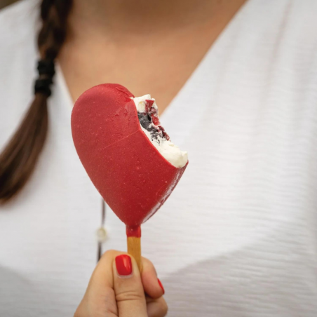 zestaw form silikonowych do lodów i ciastek na patyku - serca - cukieteria.pl