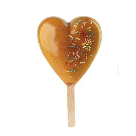 zestaw form silikonowych do lodów i ciastek na patyku - serca - cukieteria.pl