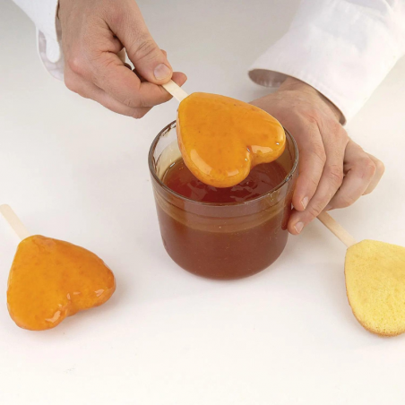 zestaw form silikonowych do lodów i ciastek na patyku - serca - cukieteria.pl