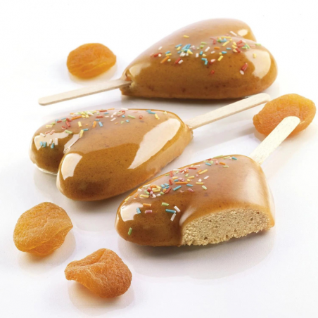 zestaw form silikonowych do lodów i ciastek na patyku - serca - cukieteria.pl