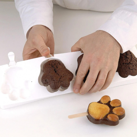 zestaw form silikonowych do lodów i ciastek na patyku - łapka - cukieteria.pl