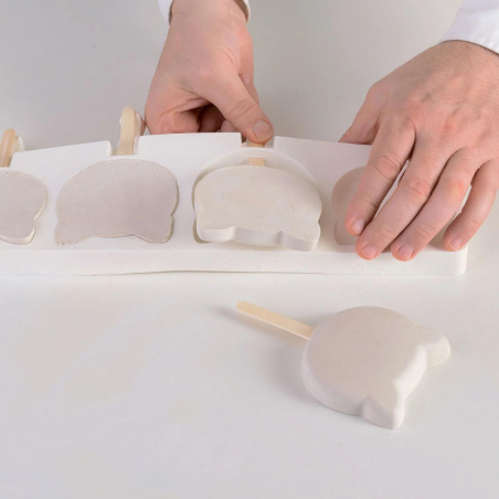 zestaw form silikonowych do lodów i ciastek na patyku - koty - cukieteria.pl