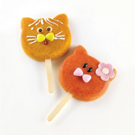 zestaw form silikonowych do lodów i ciastek na patyku - koty - cukieteria.pl