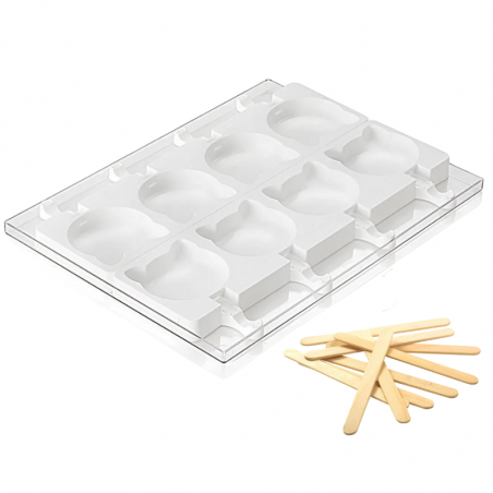 zestaw form silikonowych do lodów i ciastek na patyku - koty - cukieteria.pl