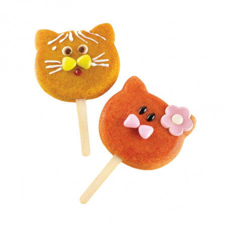zestaw form silikonowych do lodów i ciastek na patyku - koty - cukieteria.pl
