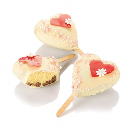 zestaw form silikonowych do mini lodów i ciasteczek na patyku - serduszka - cukieteria.pl