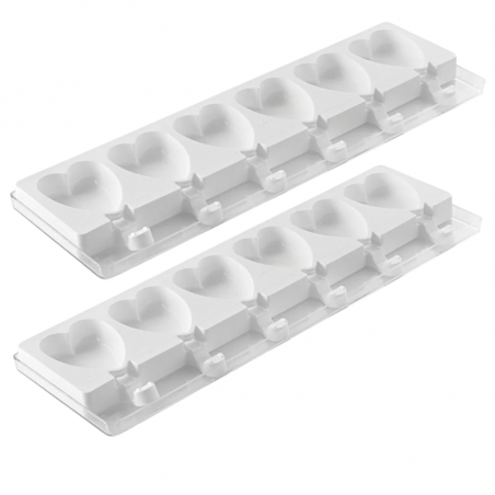 zestaw form silikonowych do mini lodów i ciasteczek na patyku - serduszka - cukieteria.pl