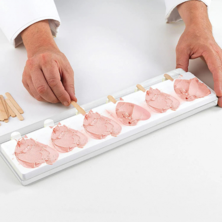 zestaw form silikonowych do mini lodów i ciasteczek na patyku - serduszka - cukieteria.pl