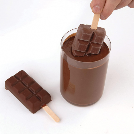 zestaw form silikonowych do lodów i ciastek na patyku - tabliczka czekolady - cukieteria.pl