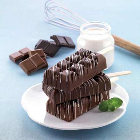 zestaw form silikonowych do lodów i ciastek na patyku - tabliczka czekolady - cukieteria.pl