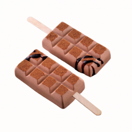 zestaw form silikonowych do lodów i ciastek na patyku - tabliczka czekolady - cukieteria.pl