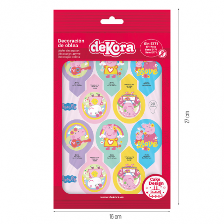 toppery waflowe do domowych babeczek - Świnka Peppa - Cukieteria.pl