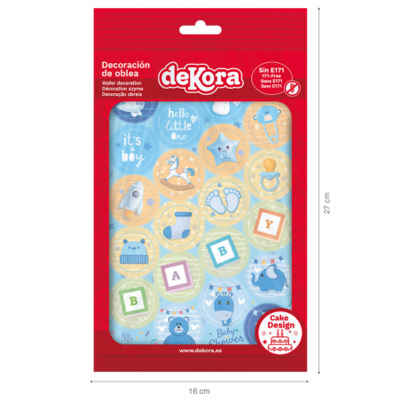 opłatki do dekoracji babeczek na baby shower dla chłopca - Cukieteria.pl