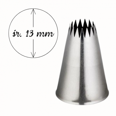 duża tylka gwiazda - metalowa końcówka do dekoracji cukierniczych - Cukieteria.pl