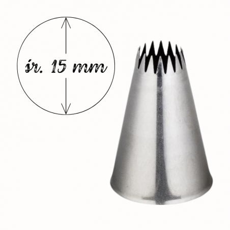 duża tylka gwiazda - metalowa końcówka do dekoracji cukierniczych - Cukieteria.pl