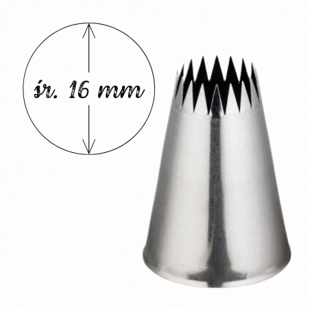 duża tylka gwiazda - metalowa końcówka do dekoracji cukierniczych - Cukieteria.pl