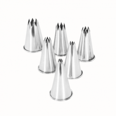 śr. 2 mm Tylka Otwarta Gwiazda z dolnym rantem - 61505 Thermohauser - dysza do dekoracji ze stali nierdzewnej