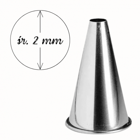 śr. 2 mm Tylka okrągła z dolnym rantem - 61405 Thermohauser - dysza do dekoracji ze stali nierdzewnej