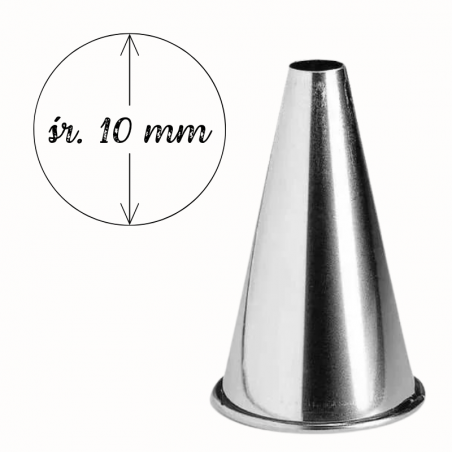 śr. 10 mm Tylka okrągła z dolnym rantem - 61445 Thermohauser - dysza do dekoracji ze stali nierdzewnej