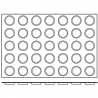 SQ044 Florentines Silikomart - cukiernicza forma silikonowa do florentynek - śr. 60 x wys. 12 mm / poj. 33 ml x 35 porcji