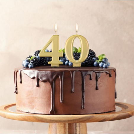 Złote świeczki urodzinowe cyfry GoDan - Cukieteria.pl