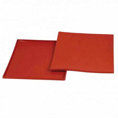 dł. 422 x szer. 352 x wys. 8 mm - forma silikonowa z rantem do wypieku rolady biszkoptowej - TAPIS ROULADE 01 Silikomart
