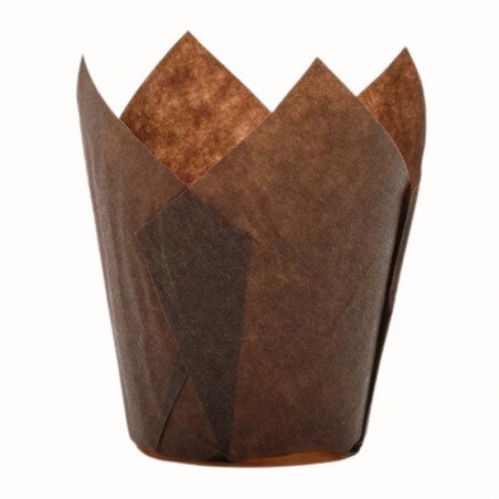 brązowe papilotki tulipan do klasycznych muffinek - Cukieteria.pl