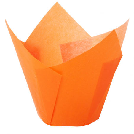 pomarańczowe papilotki tulipan do klasycznych muffinek - Cukieteria.pl