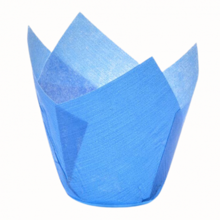 niebieskie papilotki tulipan do klasycznych muffinek - Cukieteria.pl