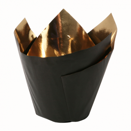Tulipan Royal - złote papilotki do muffinek - Cukieteria.pl