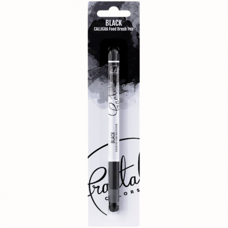 czarny pisak spożywczy z pędzelkiem, Fractal Colors - Cukieteria.pl