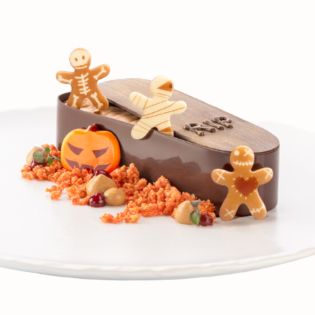 op. 135 szt. Czekoladowe Mumie zestaw na Halloween - 33767 Barbara Decor - dekoracje z białej czekolady - dł. 36 mm